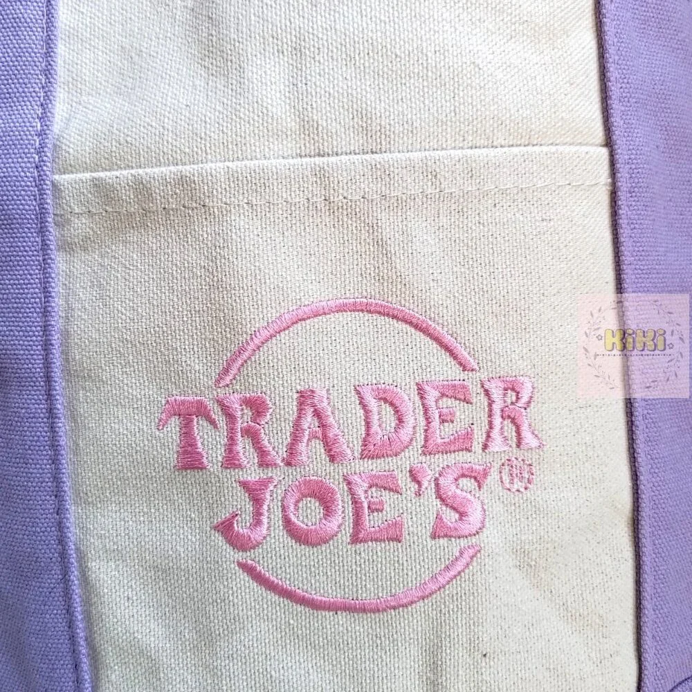 Trader Joe's Mini Pastel Canvas Tote Bags set of 4 limited edition